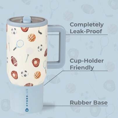 NEW Hydro Jug Traveler / Tumbler Straw Lid Stainless Steel Vacuum Insulated Car Mug Double Wall Thermal Iced Trave