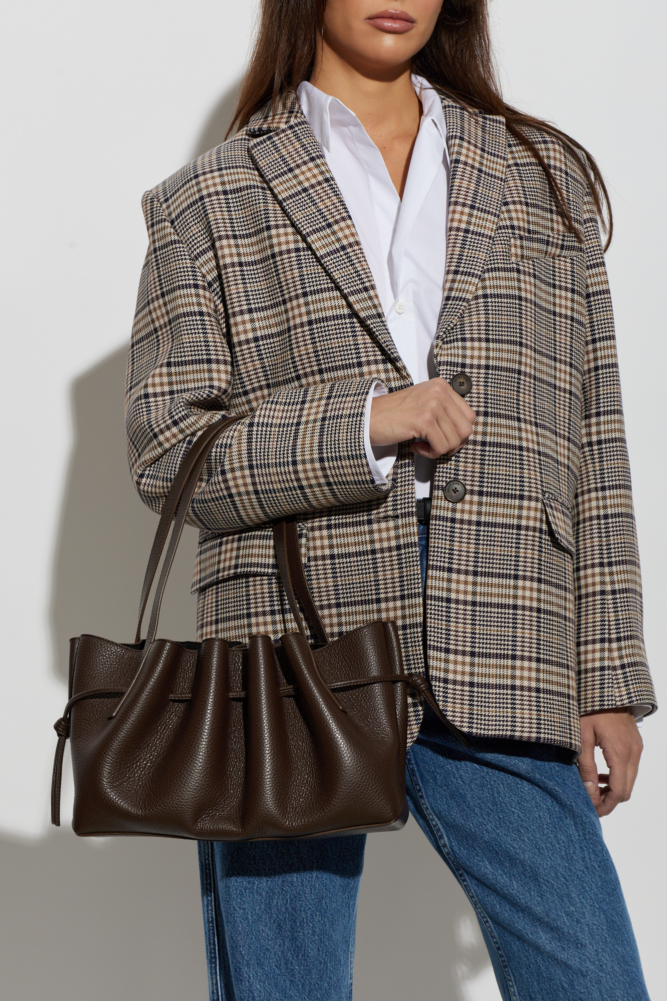 Shoulder Bag `Scallop`, Women's, Brown