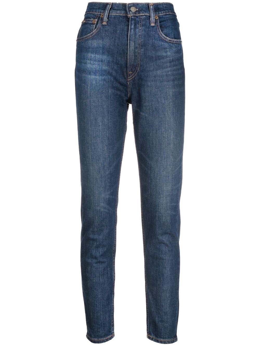 High-rise skinny jeans - Blue