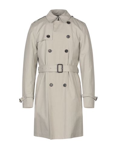Man Overcoat & Trench Coat Light grey Size 44 Cotton, Polyester, Polyamide