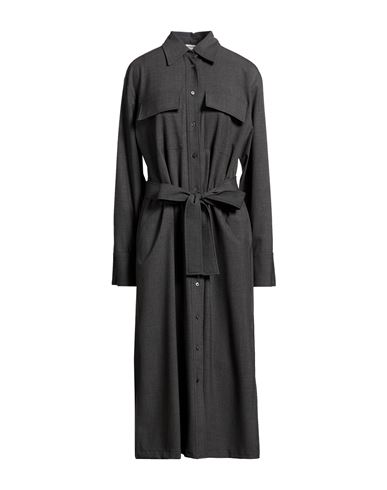 Woman Midi dress Grey Size 8 Polyester, Viscose, Elastane
