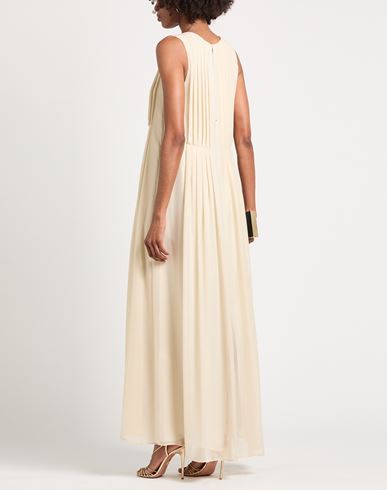 Woman Maxi dress Beige Size 8 Polyester