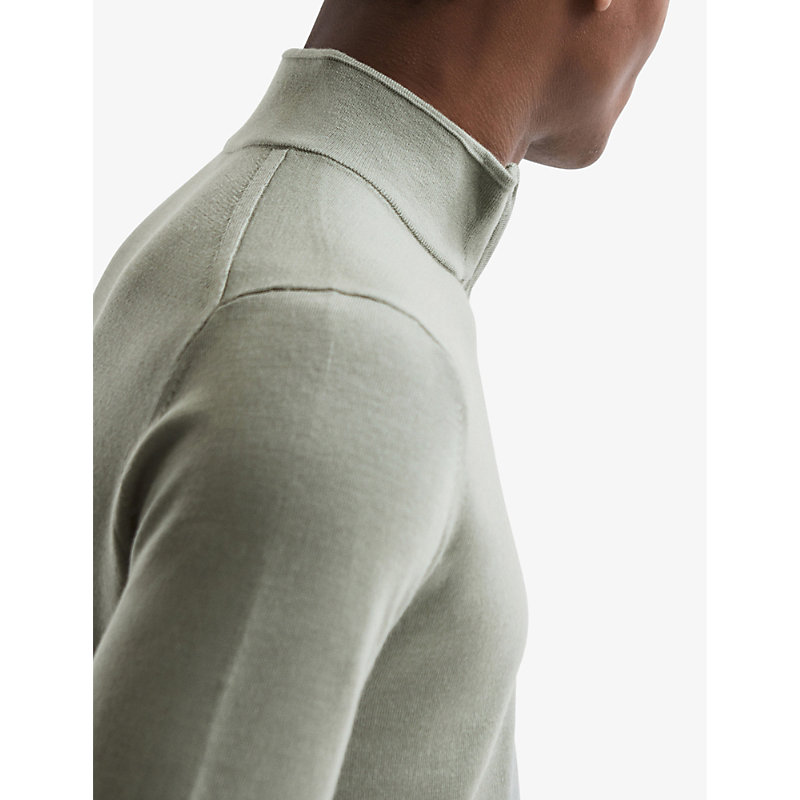 Mens Kale Blackhall Slim-fit Wool Jumper