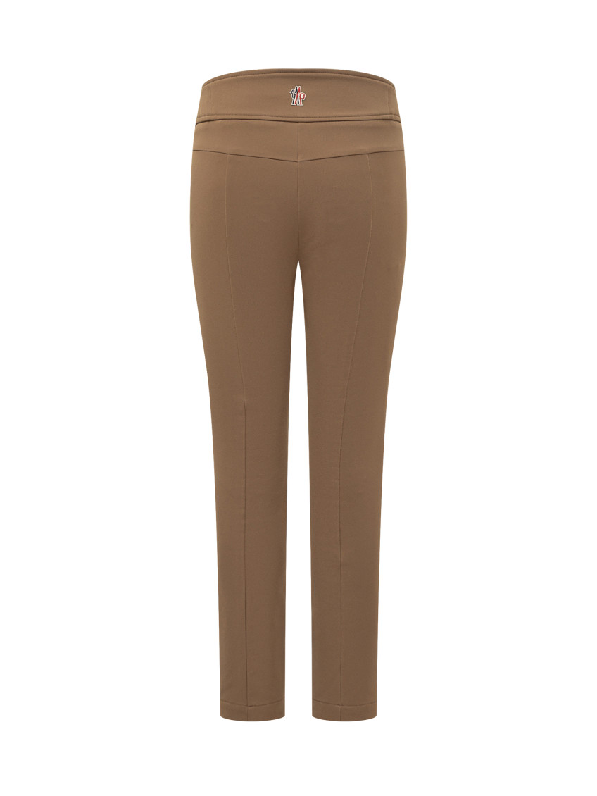 Brown Slim Flat Front Pants