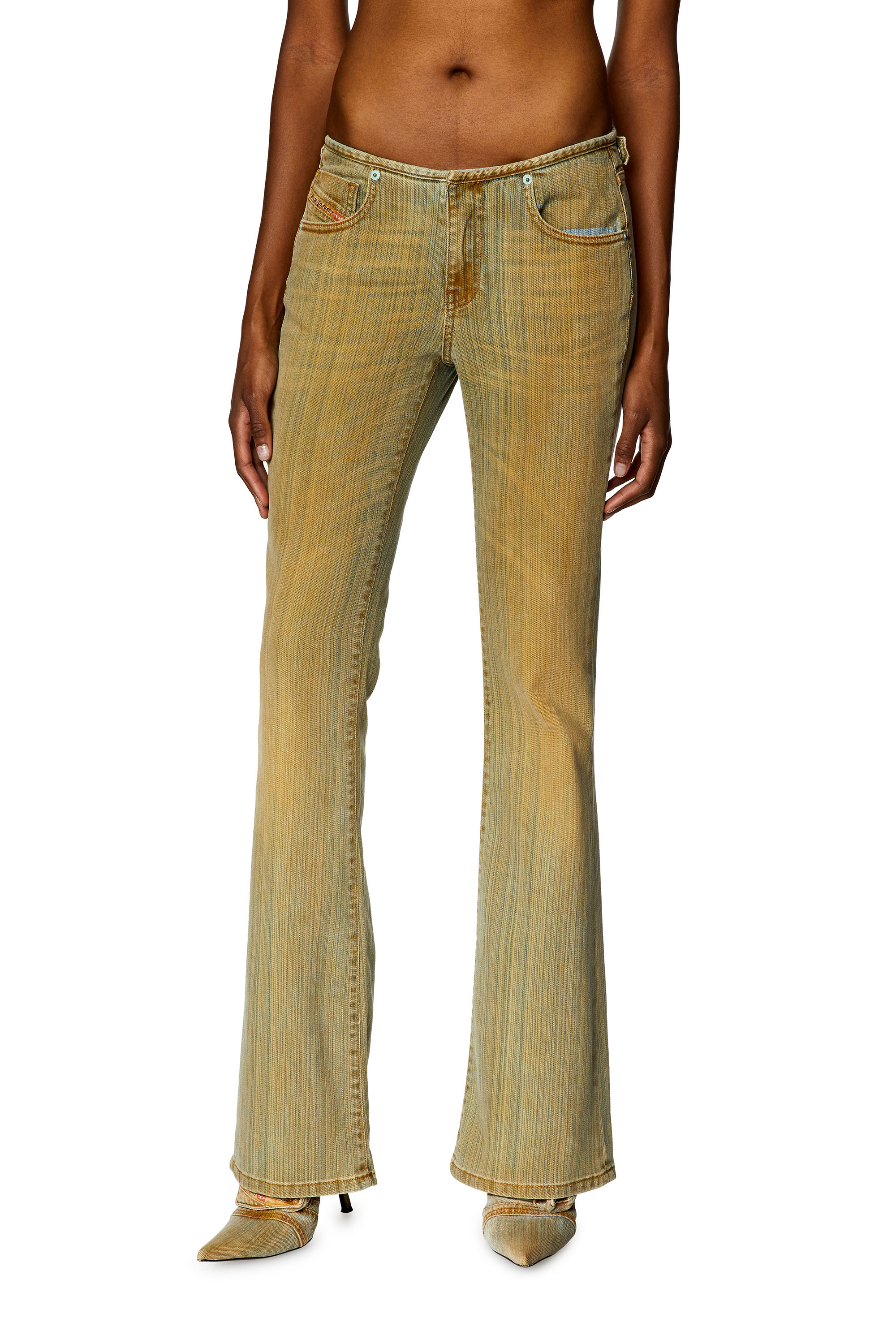 Logo-plaque flared jeans - Brown