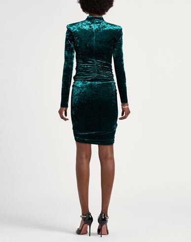 Woman Mini dress Emerald green Size 8 Polyester, Elastane