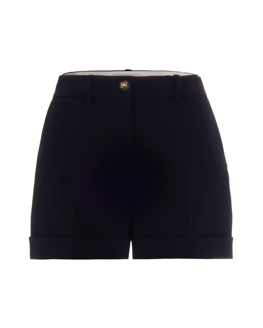 Black Solid Shorts