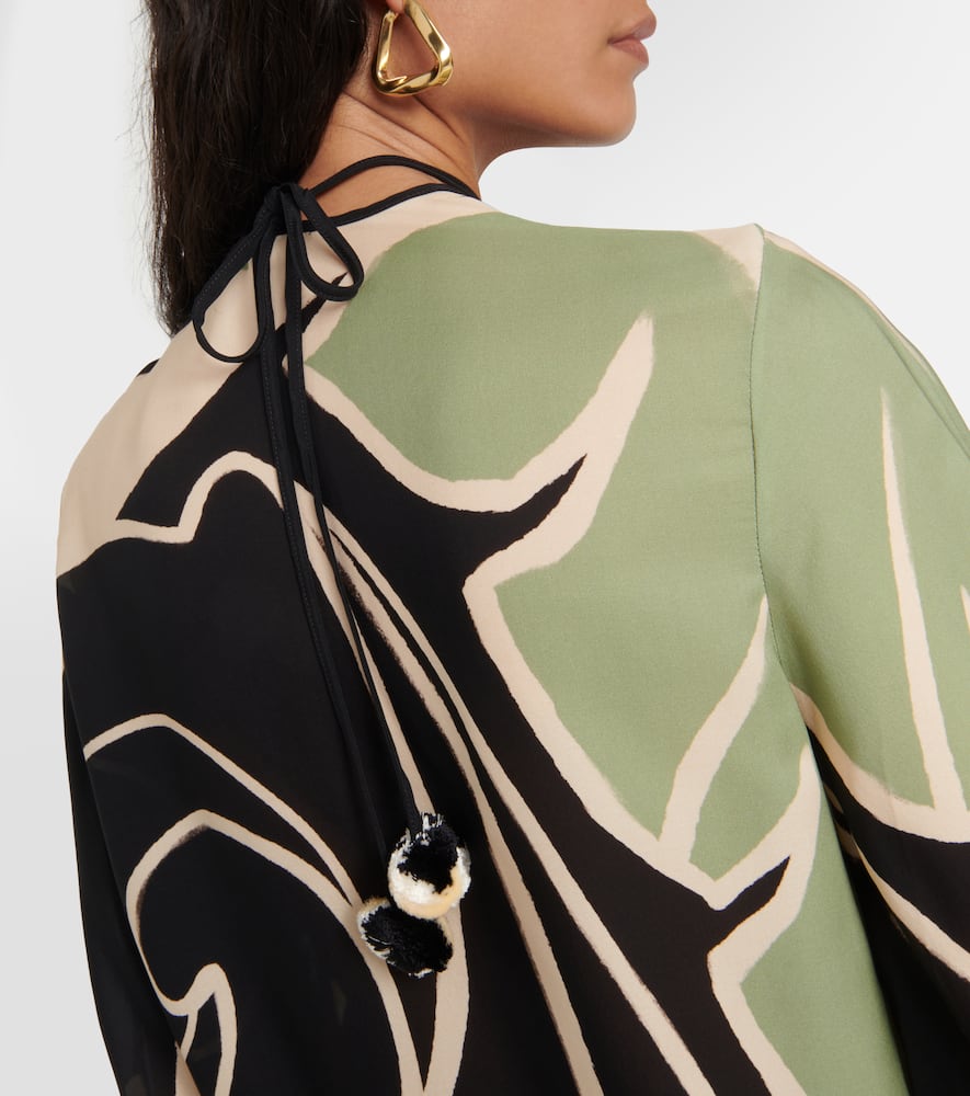 Printed silk georgette blouse
