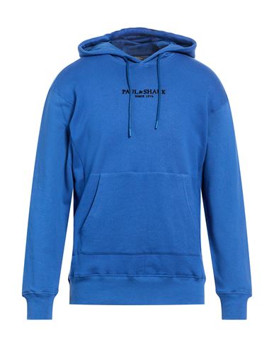 Man Sweatshirt Azure Size M Cotton