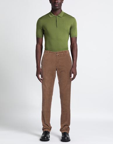 Man Pants Brown Size 40 Cotton, Elastane
