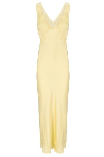 TWINSET Lace Panelled Satin Maxi Dress