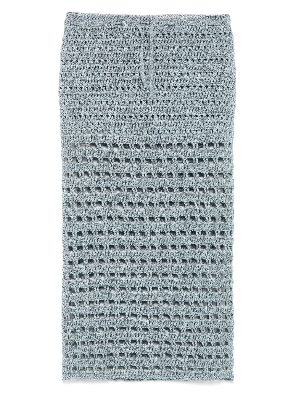 A.M.G. open-knit midi skirt - Blue