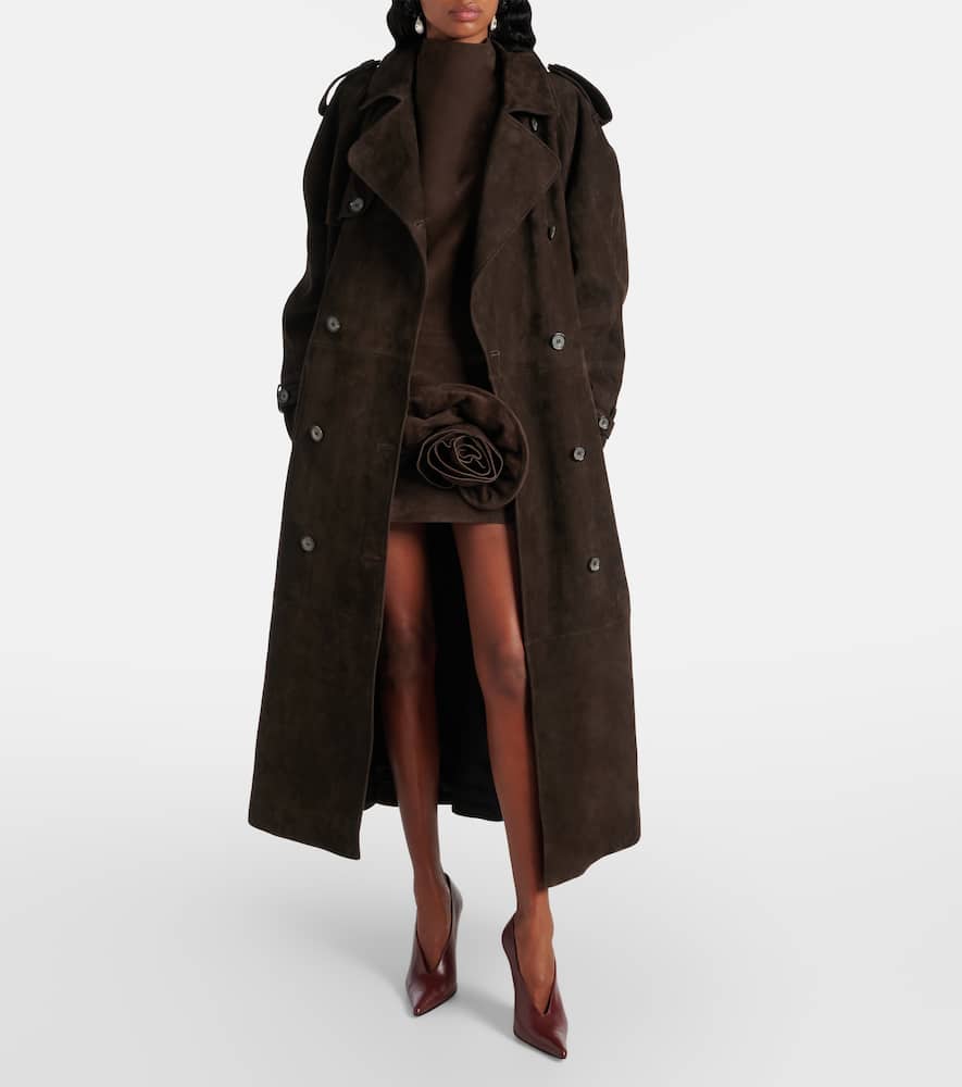 Magda Butrym Double-breasted suede trench coat