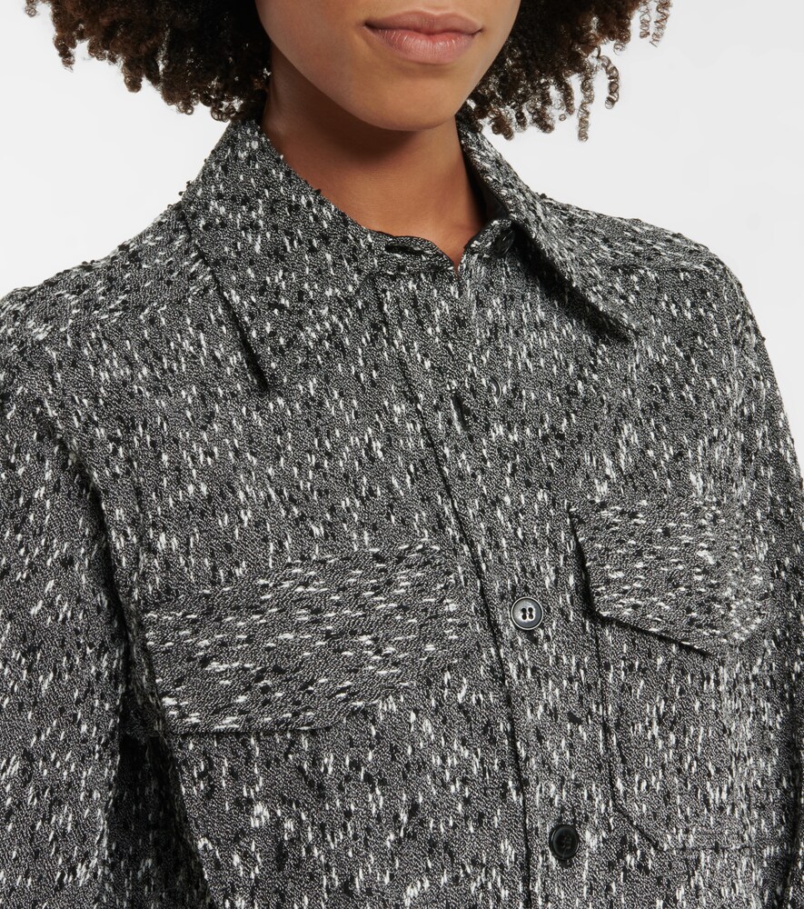 Bouclé utility shirt