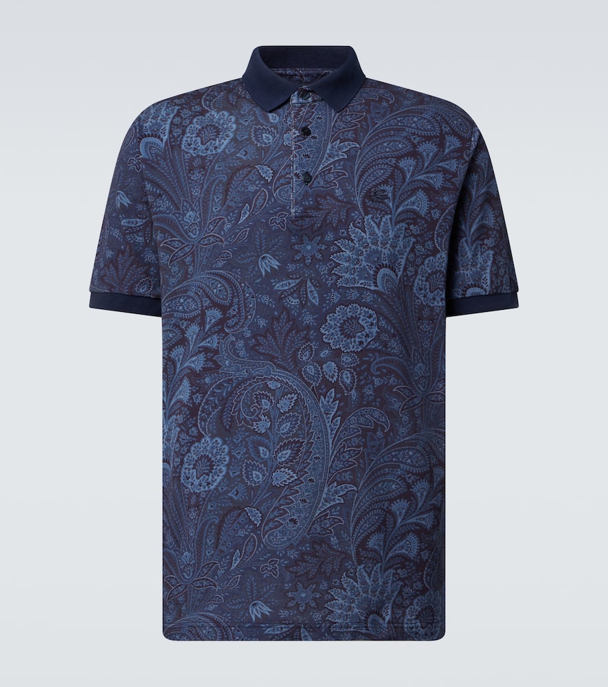 Paisley cotton polo shirt