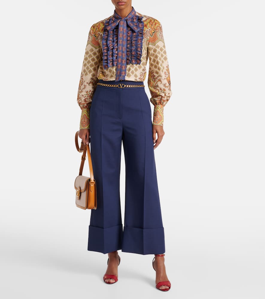 Voyage Imaginaire ruffled cotton shirt
