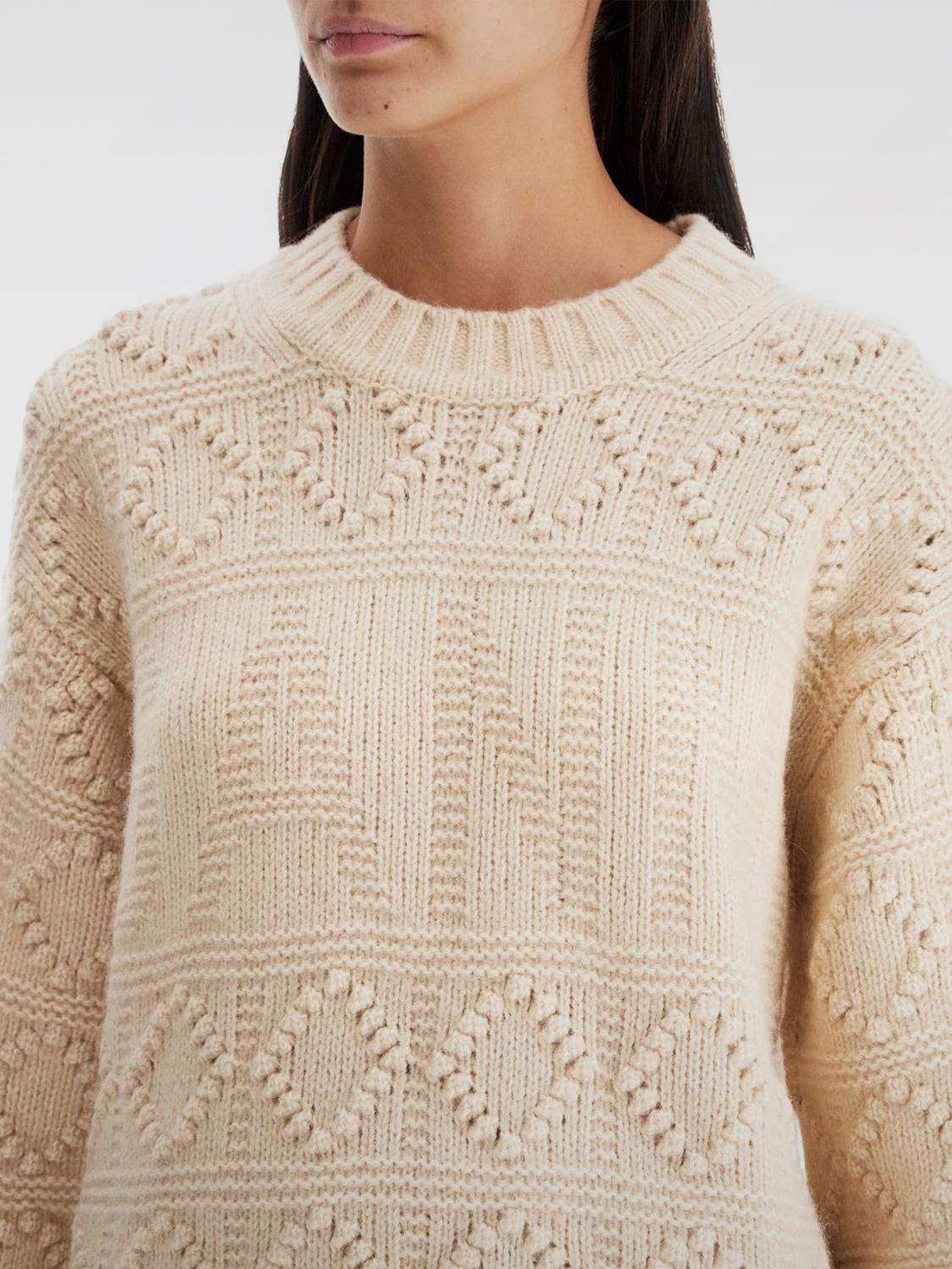 Intarsia-logo sweater - Neutrals