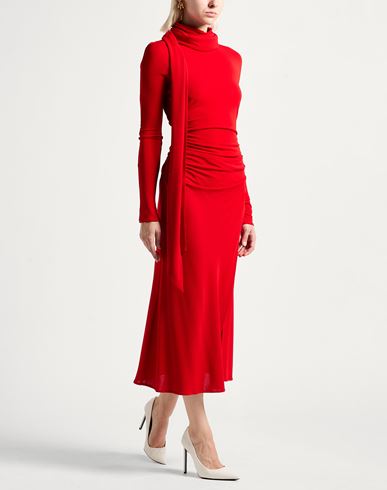 Woman Maxi dress Red Size 8 Viscose