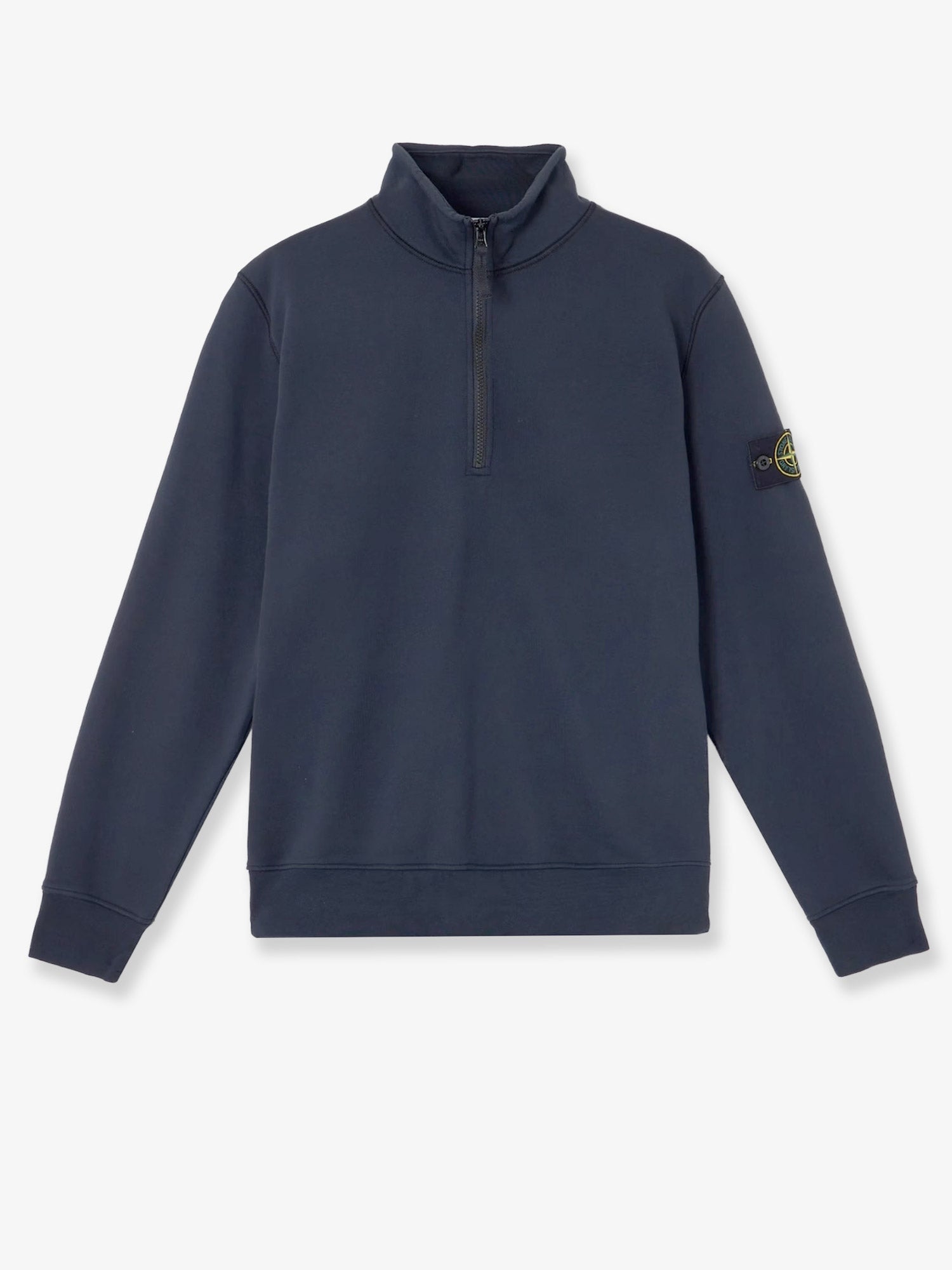 Half-Zip Organic Cotton Sweatshirt — Navy