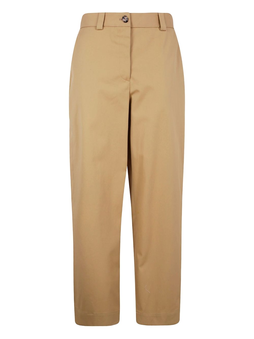 KHAITE cotton straight-leg trousers - Neutrals