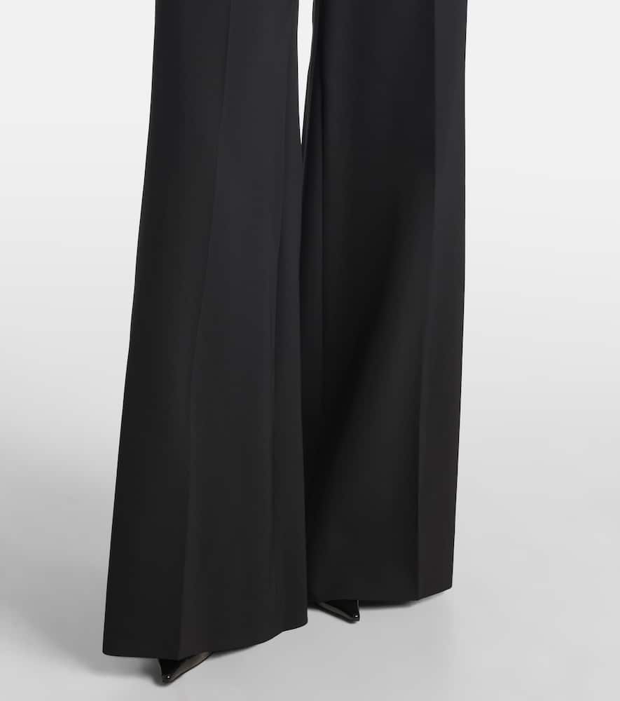 High-rise wool-blend wide-leg pants