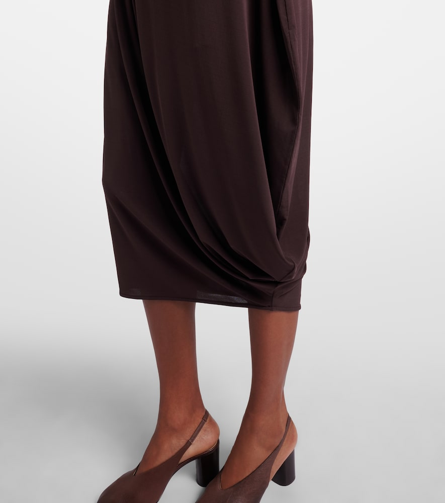 Draped midi dress