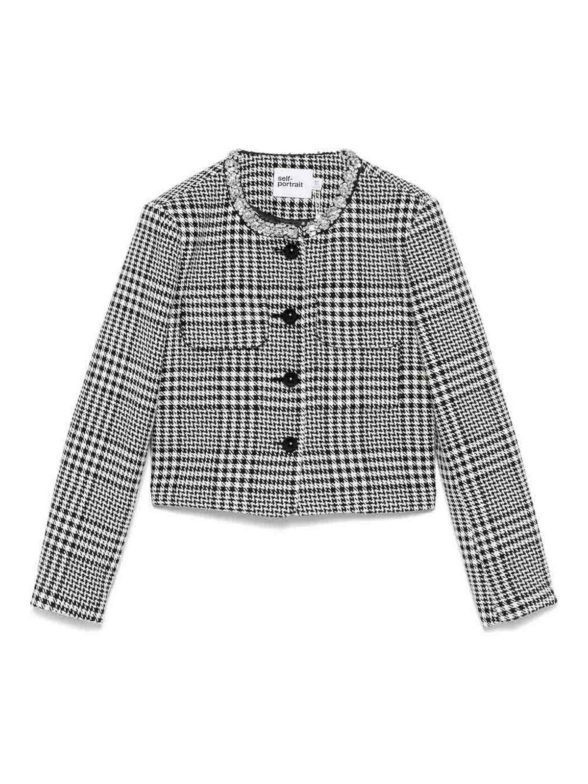 Wool Blend Checked Jacket