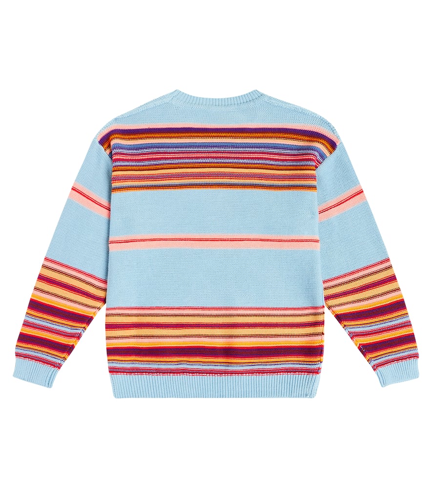 Acne Studios Kids Face Logo striped cotton sweater
