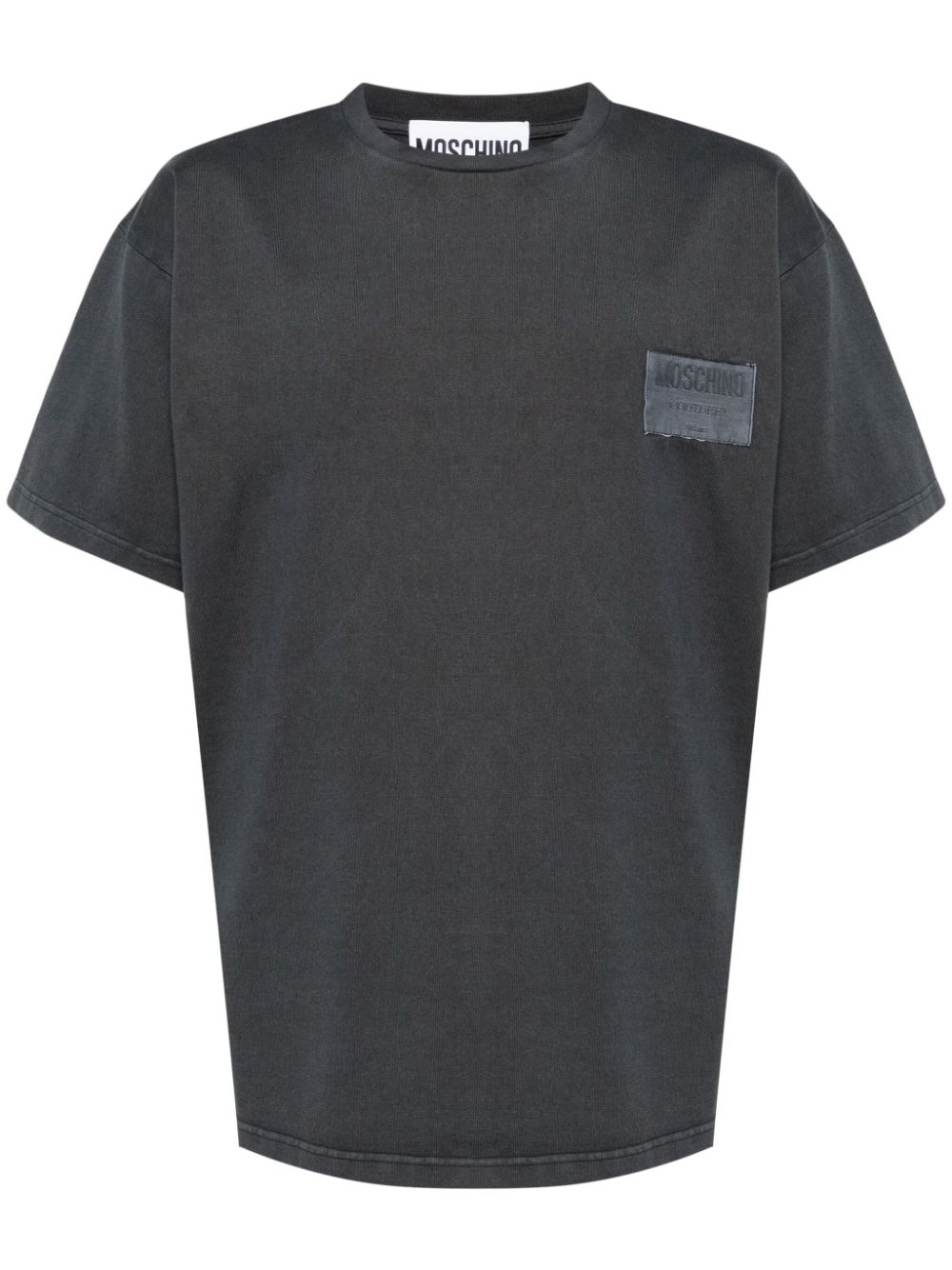 Logo-patched cotton T-shirt - Grey