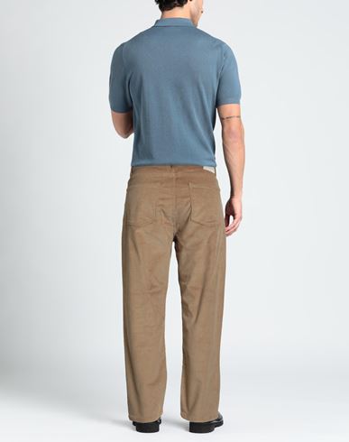 Man Pants Camel Size 40 Cotton, Elastane