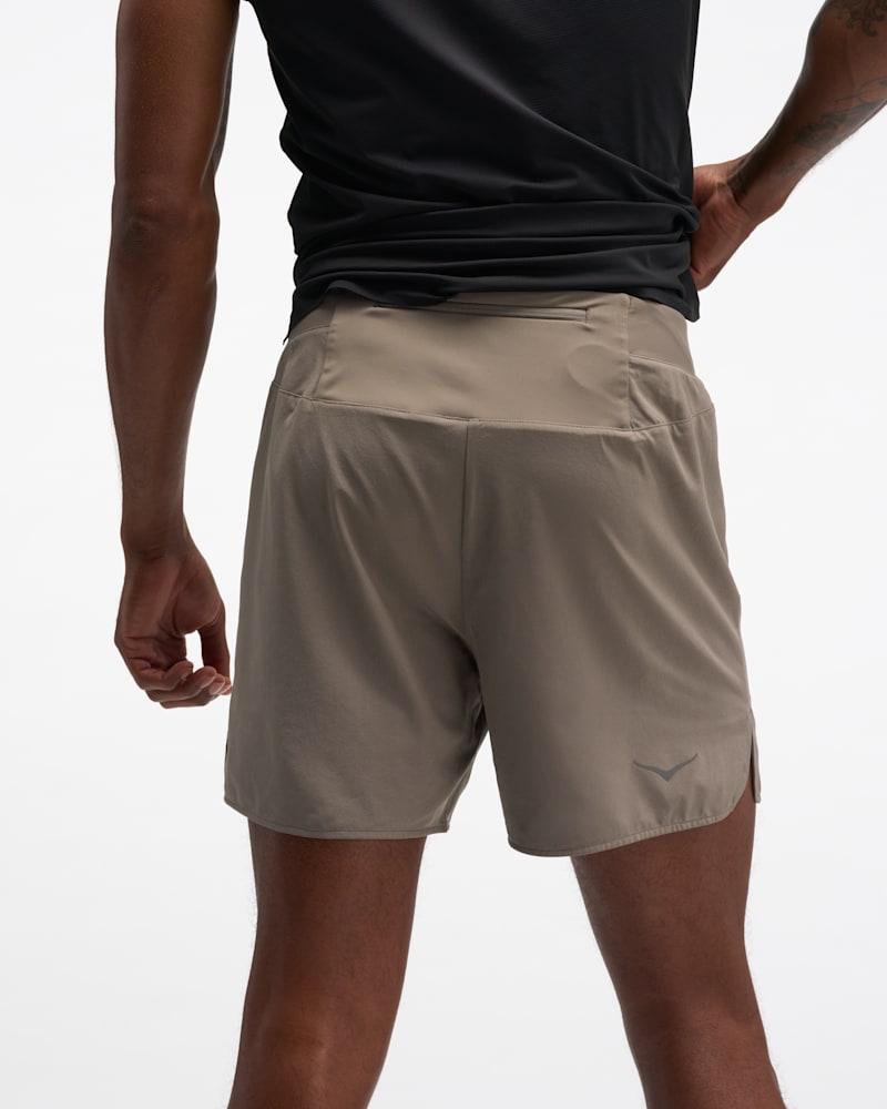 HOKA Men's Glide Short 5" Brief in Boulder Grey