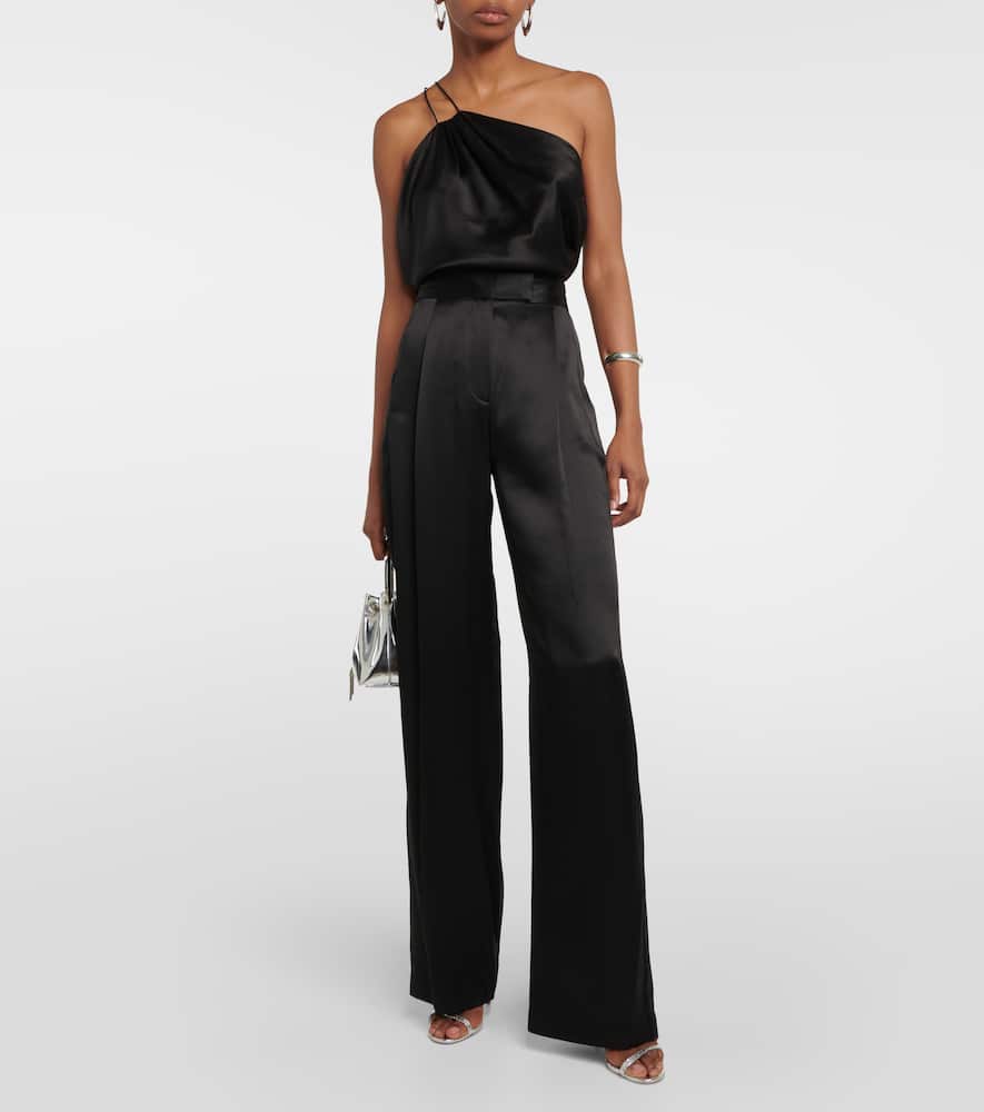 The Sei High-rise wide-leg silk satin pants