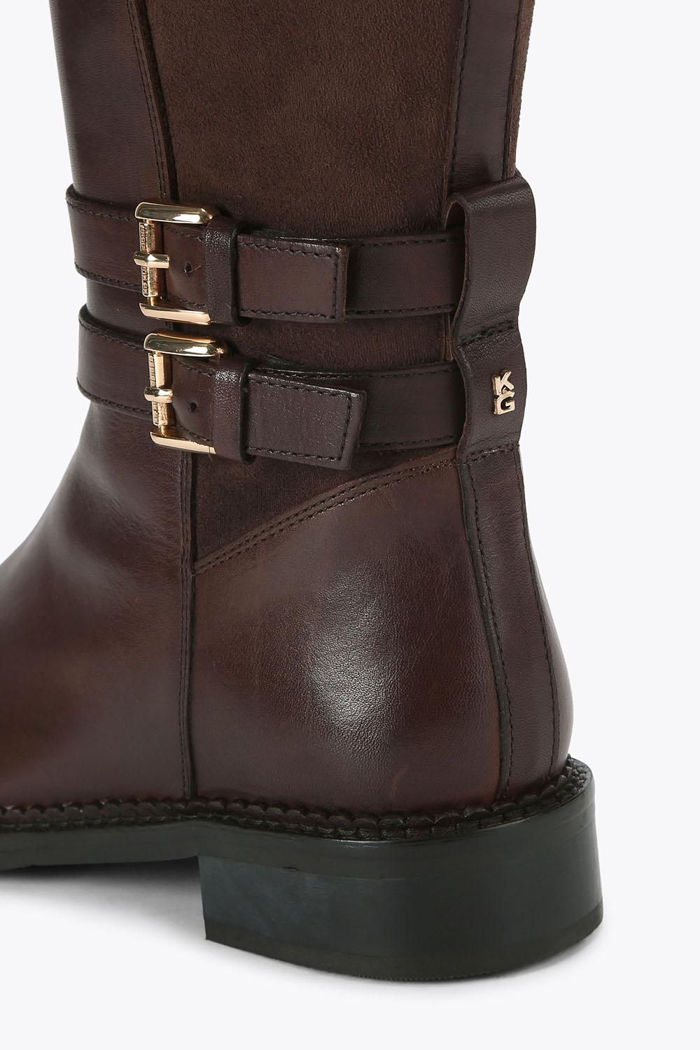 KG Kurt Geiger Women's 'Trying' Leather Boots in Brown