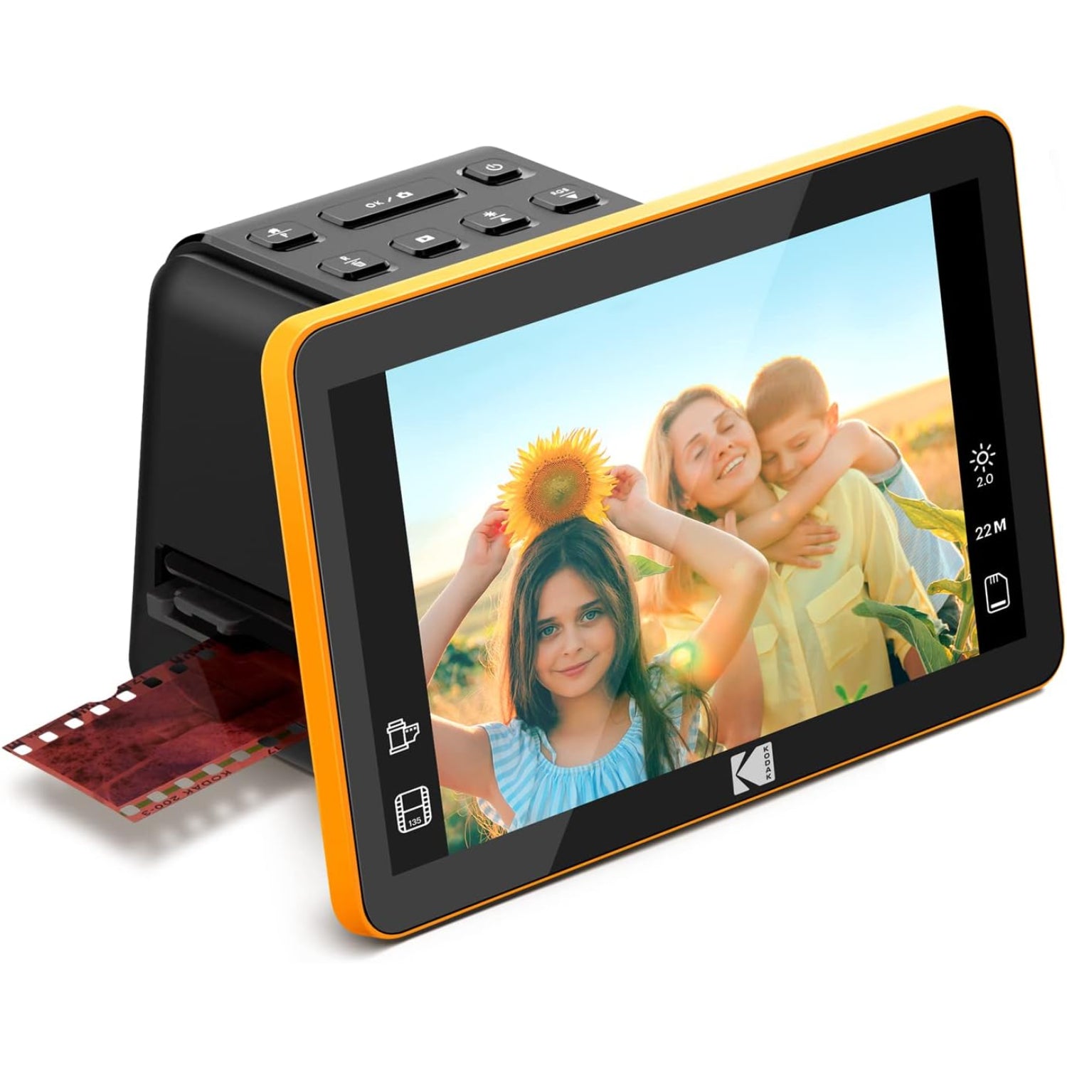 Slide N SCAN Film and Slide Scanner with 7" LCD Screen, Converts Negatives & Slides to JPEG