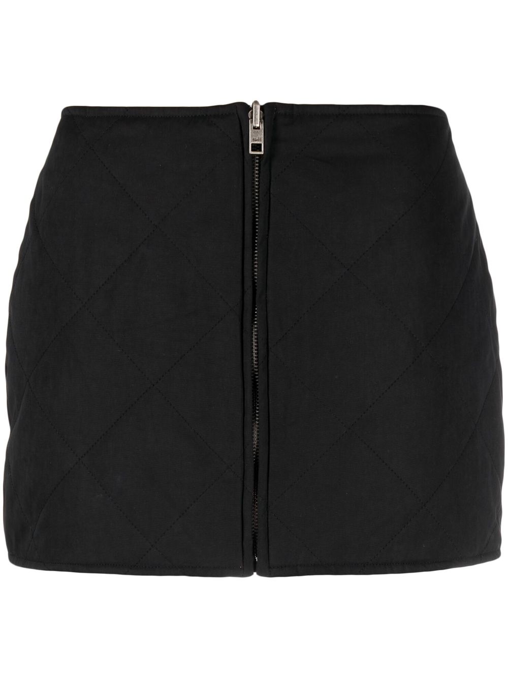 Reversible zip-up miniskirt - Black