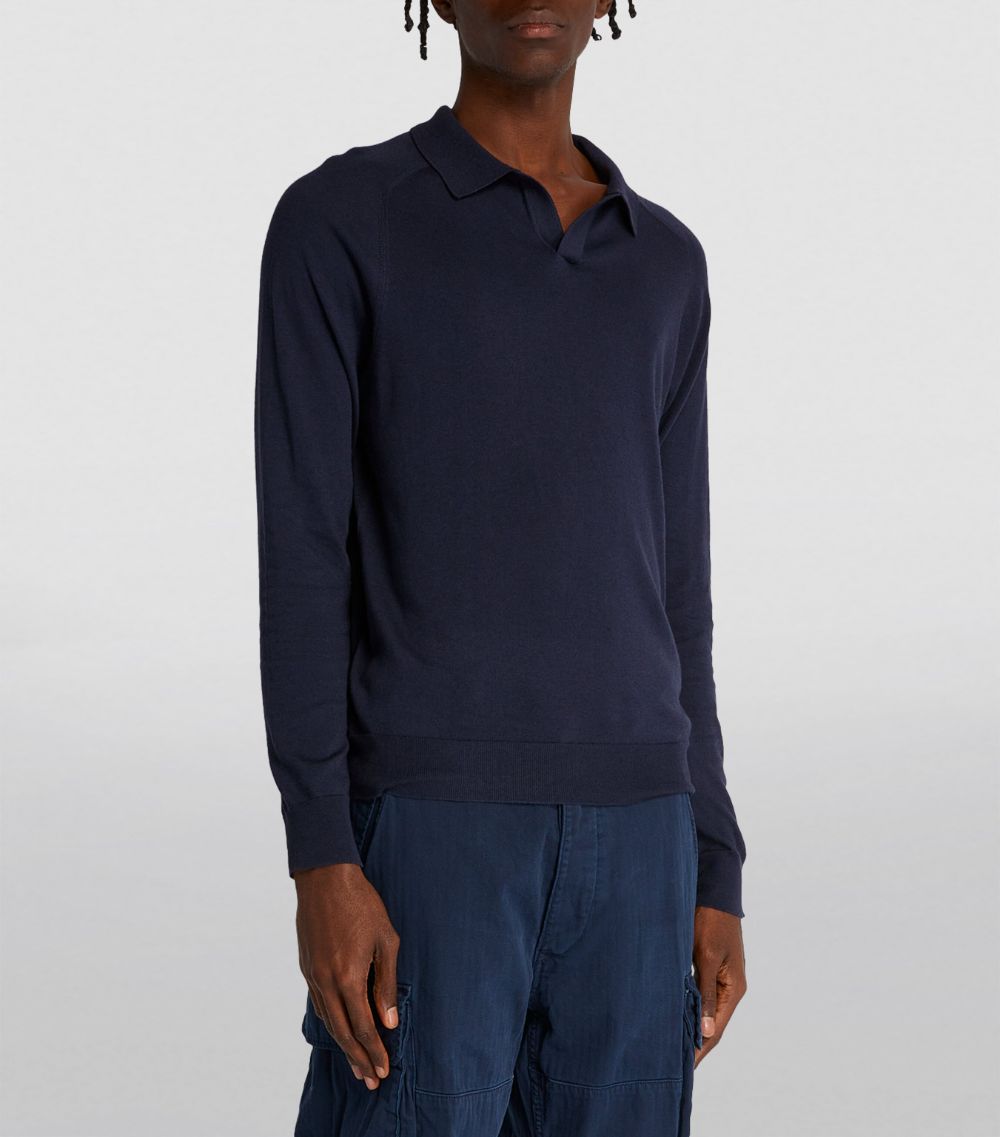 Sea Island Cotton-Cashmere Polo Shirt