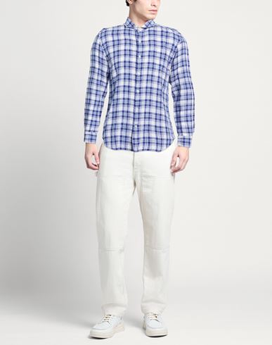 Man Shirt Blue Size 15 ¾ Linen