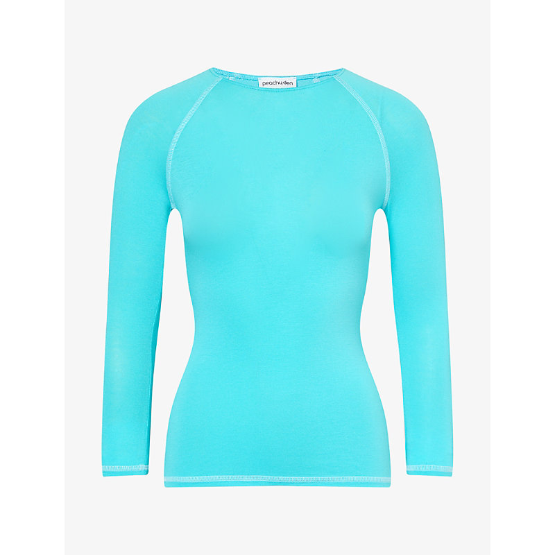 Womens Susie Half-Sleeve Stretch-Woven Top