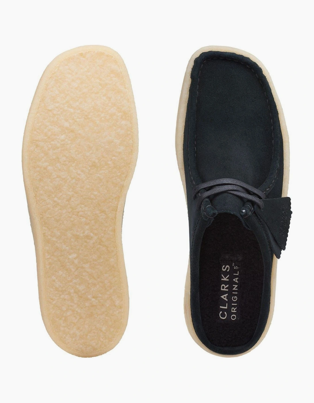Clarks Men's Wallabee Cup Suede Boat Shoes - Black