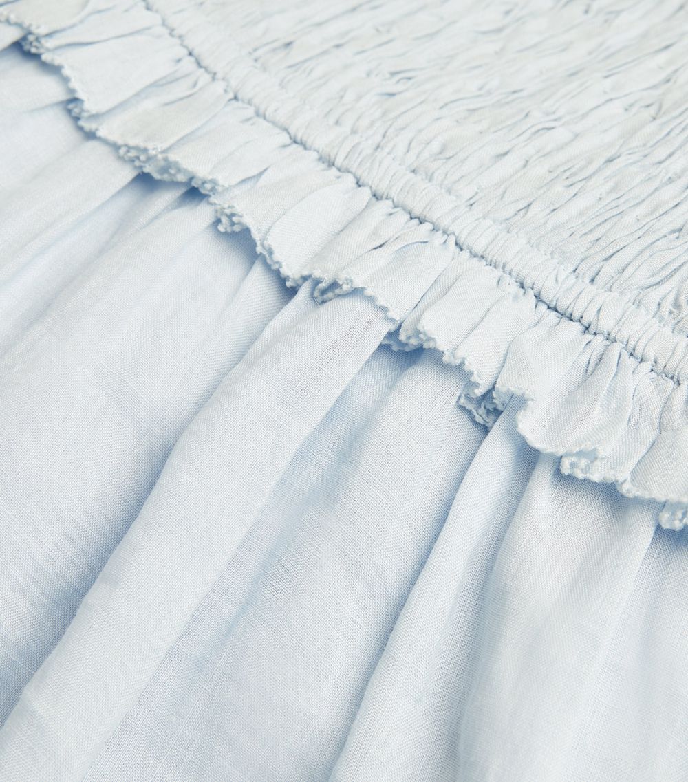 Ramie Smocked Cole Midi Dress