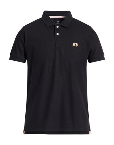 Man Polo shirt Black Size L Cotton