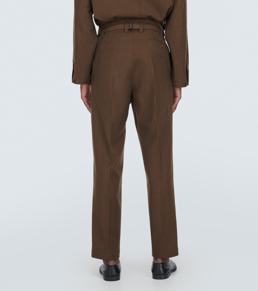 Maxi cotton and wool chinos