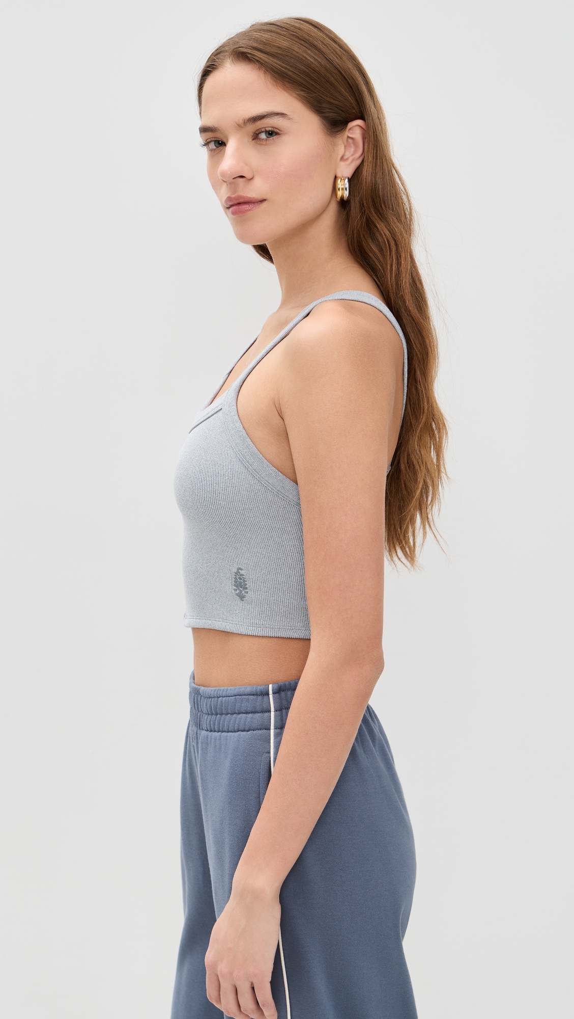 All Clear Solid Cami Heather Grey S