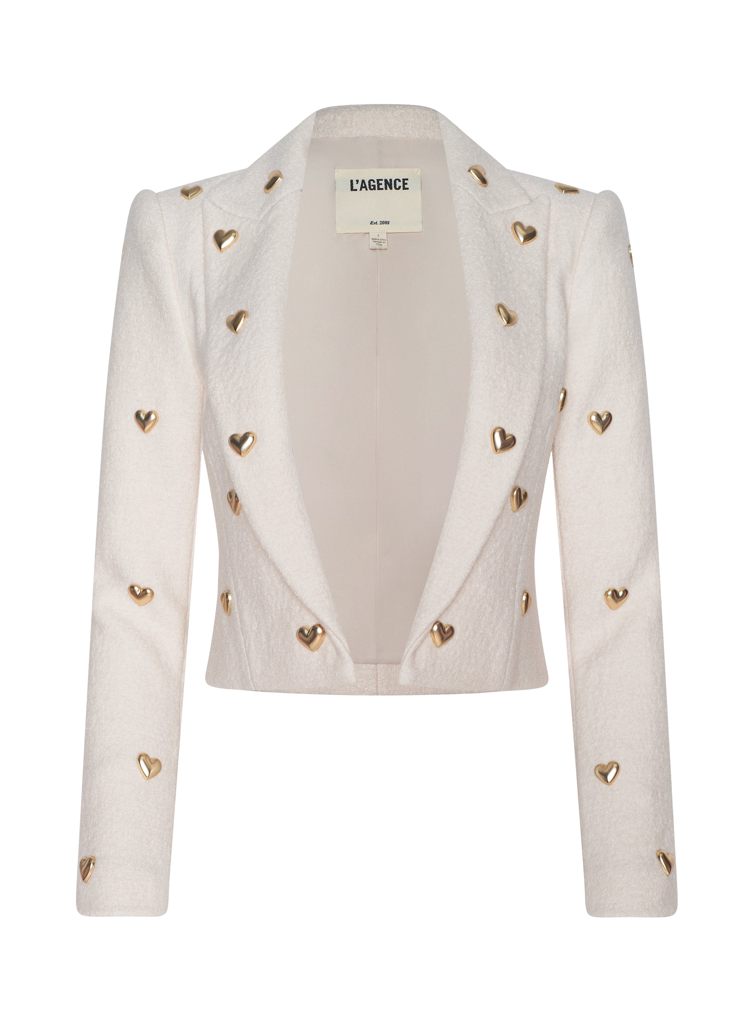 Jen Embellished Blazer In Ecru