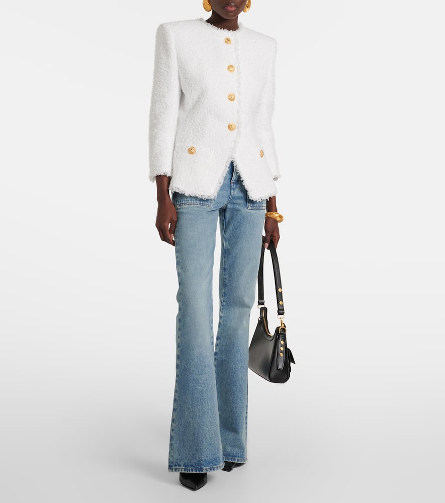 High-waisted flared jeans