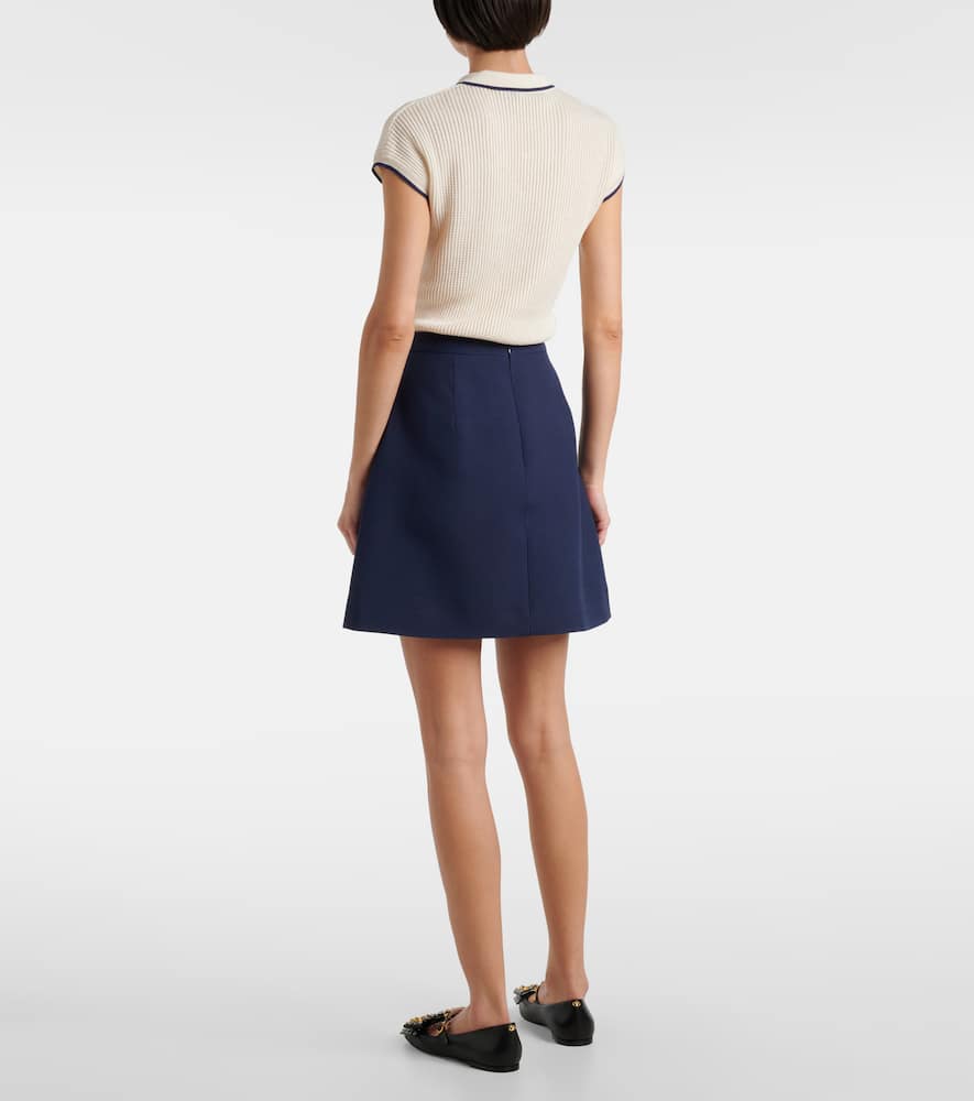 Crepe Couture bow-detail miniskirt