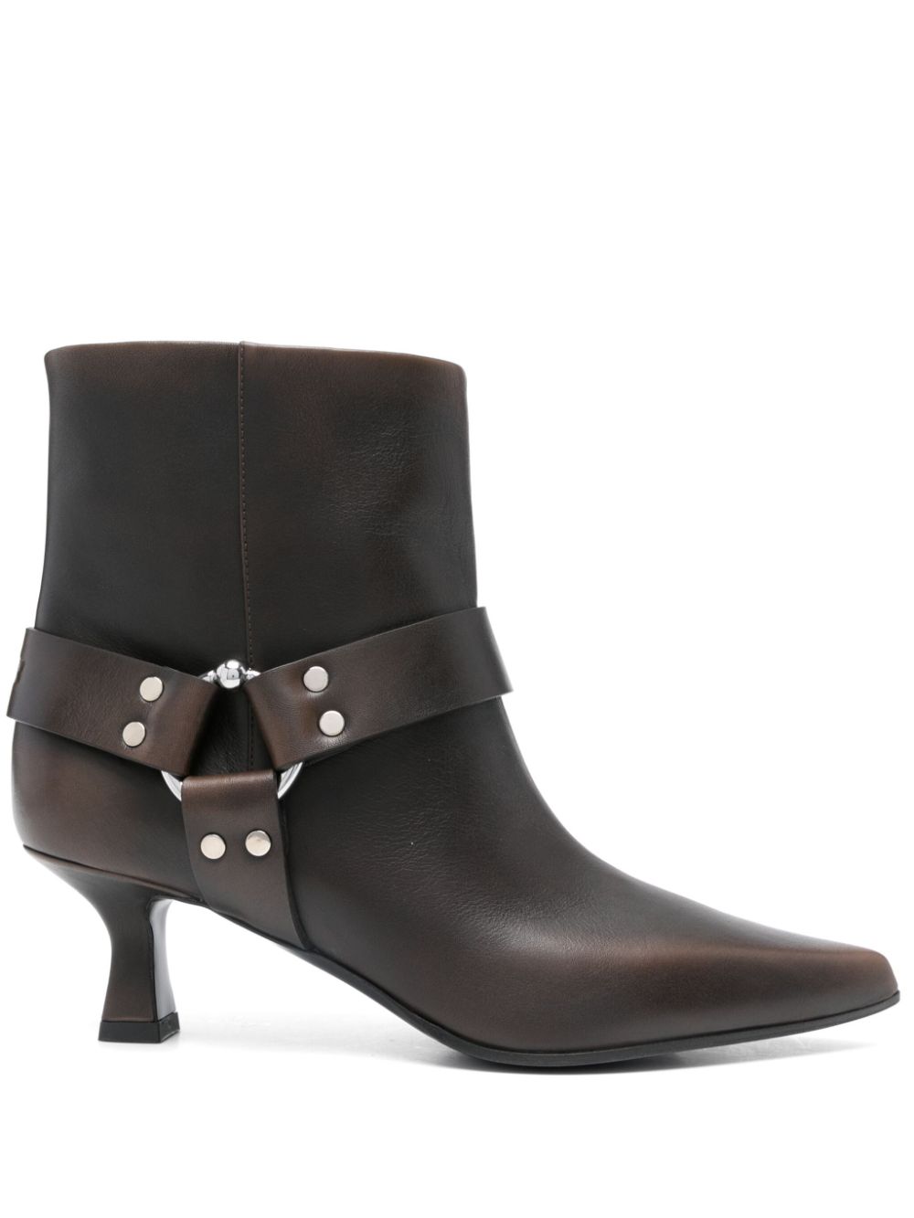 60mm logo-debossed boots - Brown