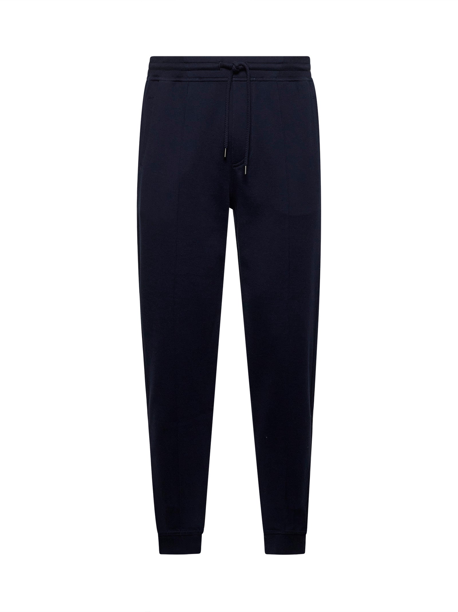 Fleece Cotton Blend Joggers — Blue