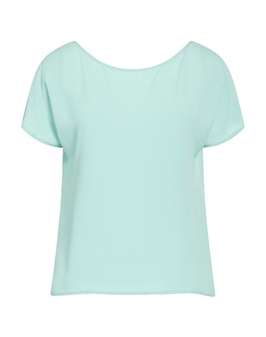 Woman Top Turquoise Size 4 Acetate, Silk