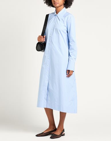 Woman Midi dress Sky blue Size 00 Cotton
